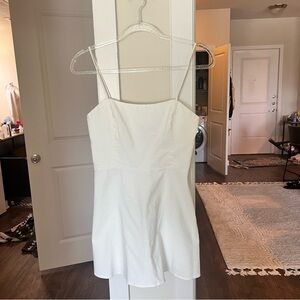 Zara white dress with shorts underneath